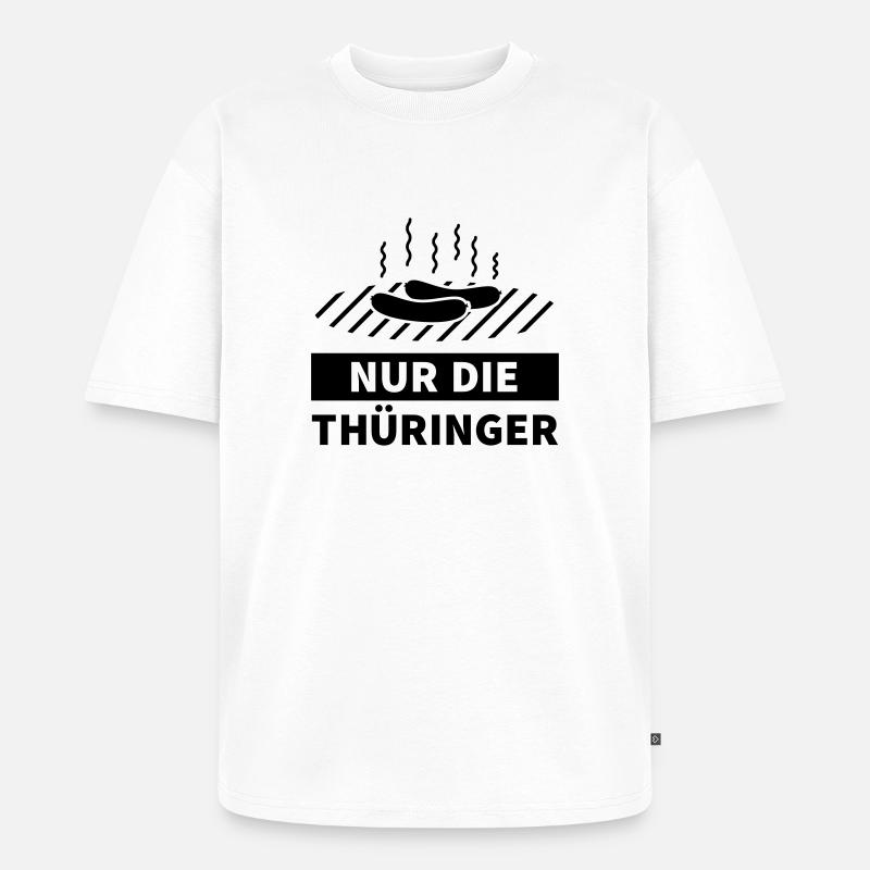 Thüringer Bratwurst - Unisex Premium Oversized Bio T-Shirt - Weiß