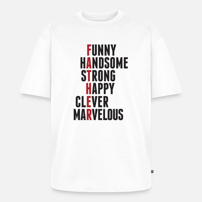 Bester Vater den es gib - Unisex Premium Oversized Bio T-Shirt - Weiß
