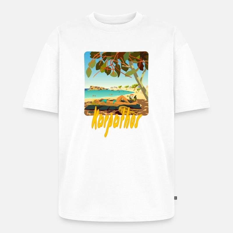 Karpathos - Unisex Premium Oversized Bio T-Shirt - Weiß