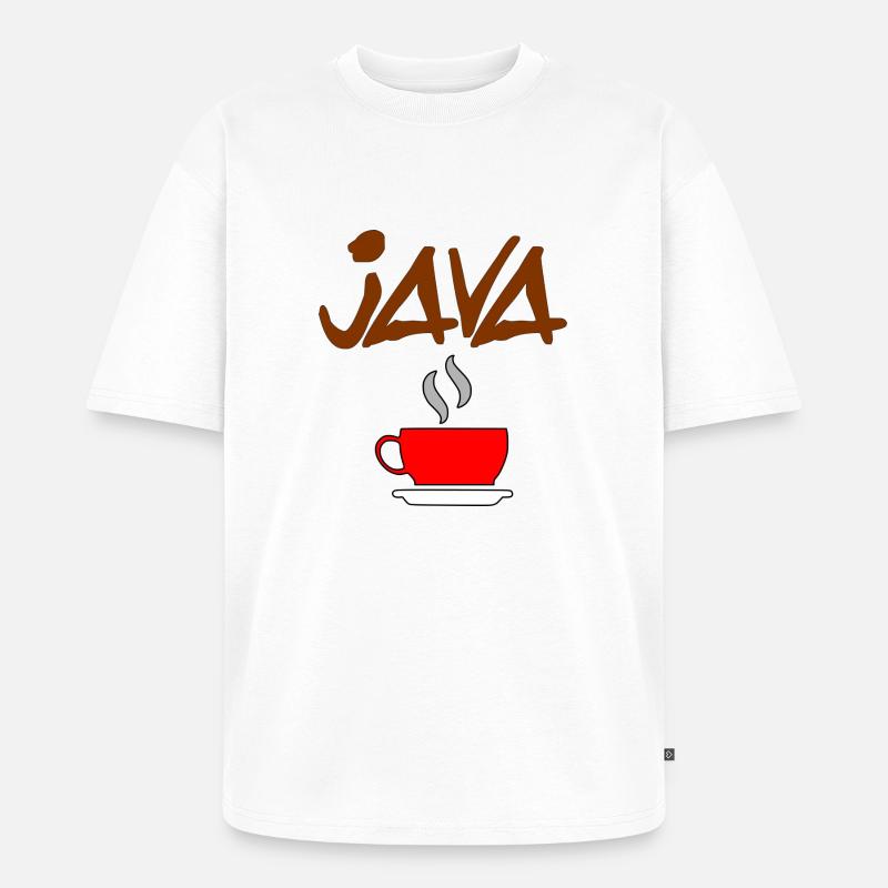 java coffee - Unisex Premium Oversized Organic T-Shirt - white