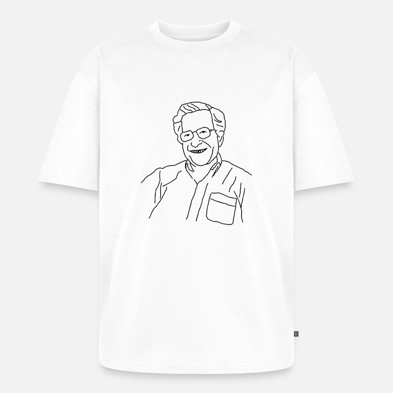 Noam Chomsky - T-shirt Premium bio oversize Unisexe - blanc