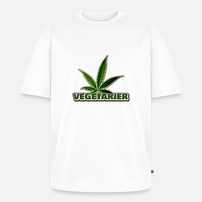 vegetarier v2 - Unisex Premium Oversized Bio T-Shirt - Weiß