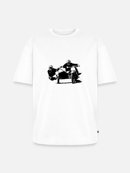 Sidecar Moto Cross - Unisex Premium Oversized Bio T-Shirt - Weiß