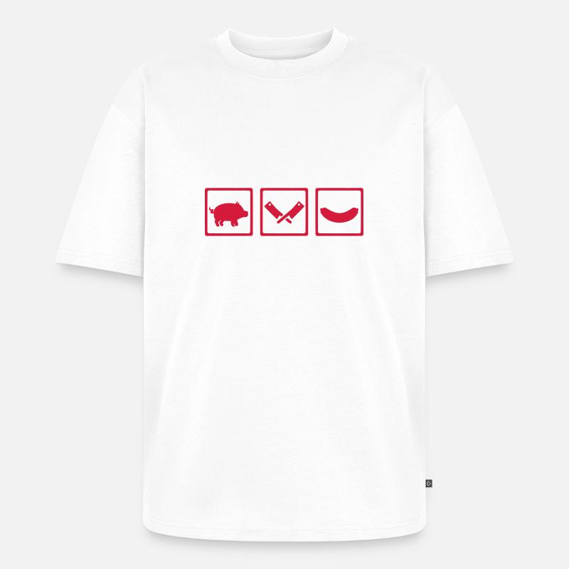 Fleischer - Unisex Premium Oversized Bio T-Shirt - Weiß