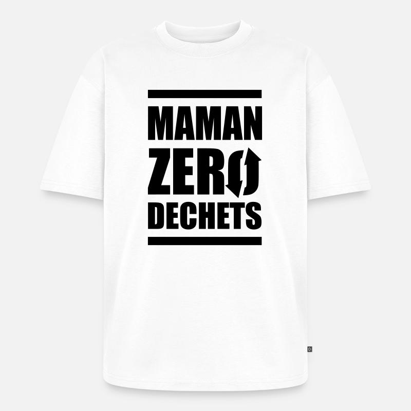 Zero Waste Mama - Unisex Premium Oversized Bio T-Shirt - Weiß