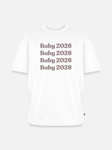 Bébé 2026 - T-shirt Premium bio oversize Unisexe - blanc