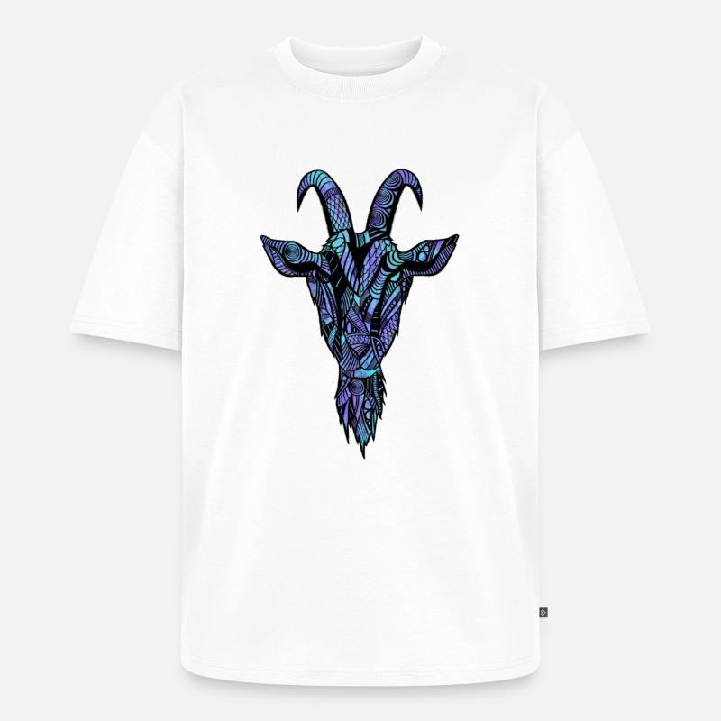 Ziege - Unisex Premium Oversized Bio T-Shirt - Weiß