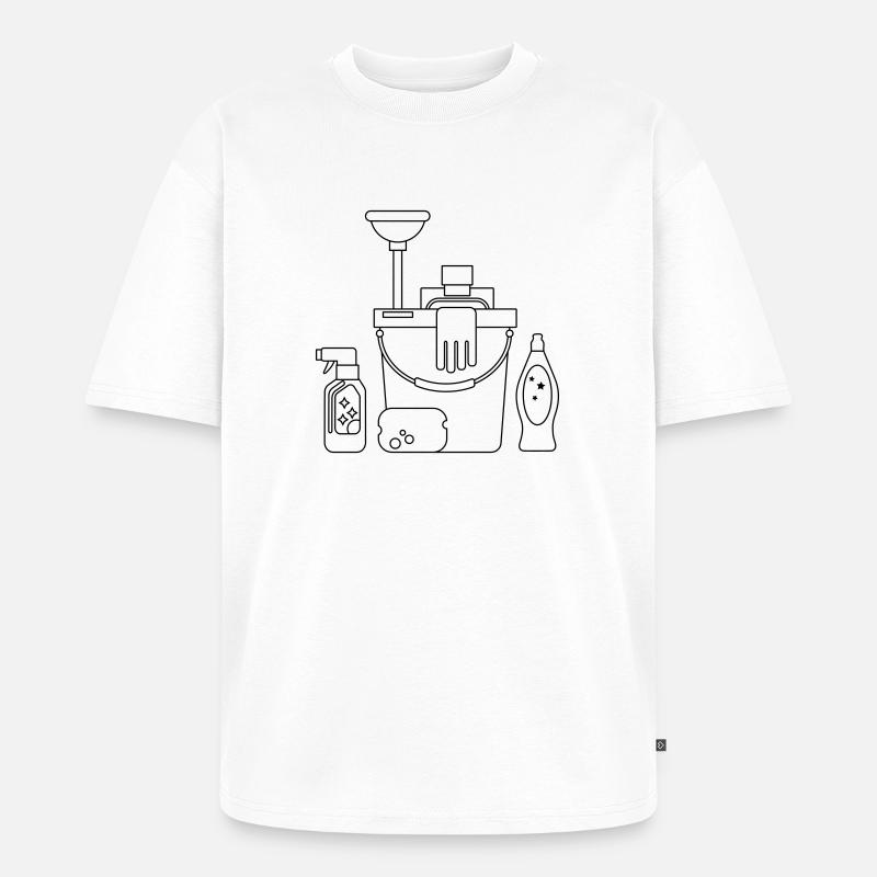 Putzeimer - Unisex Premium Oversized Bio T-Shirt - Weiß