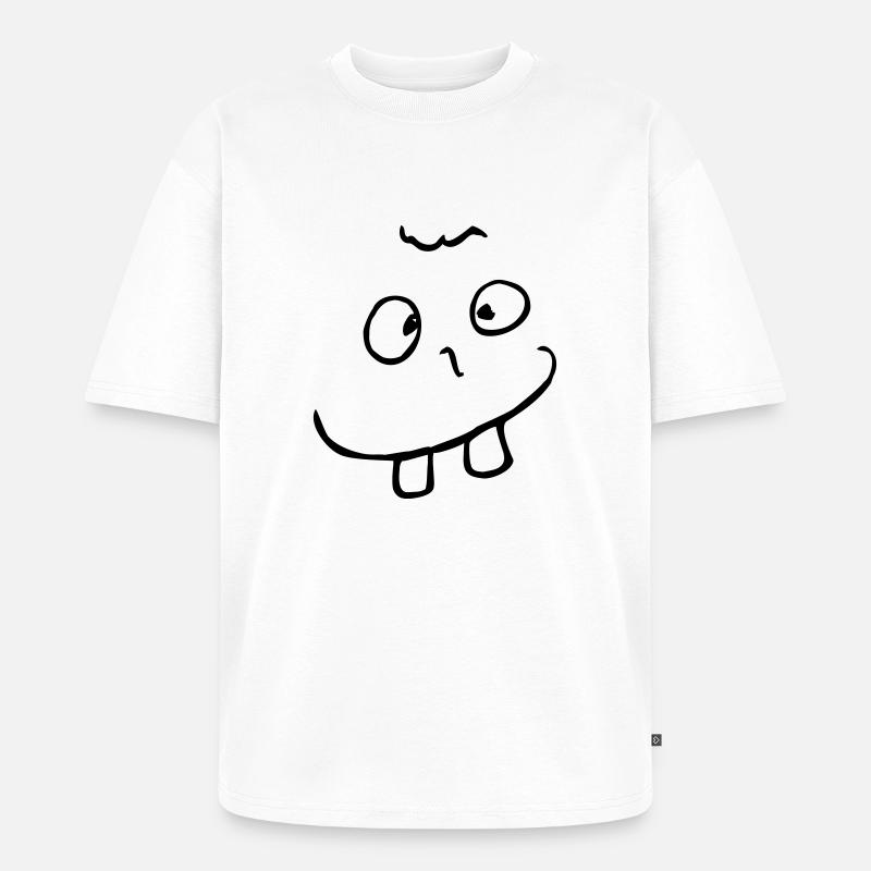 Nerd Face - Unisex Premium Oversized Bio T-Shirt - Weiß