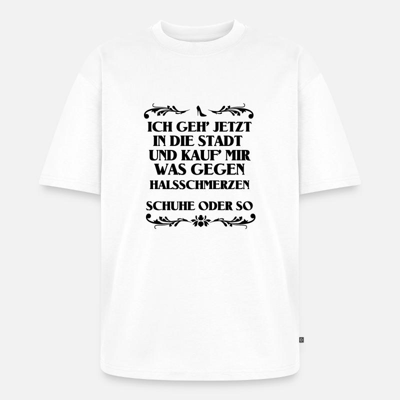 Schuhe oder so - Unisex Premium Oversized Bio T-Shirt - Weiß