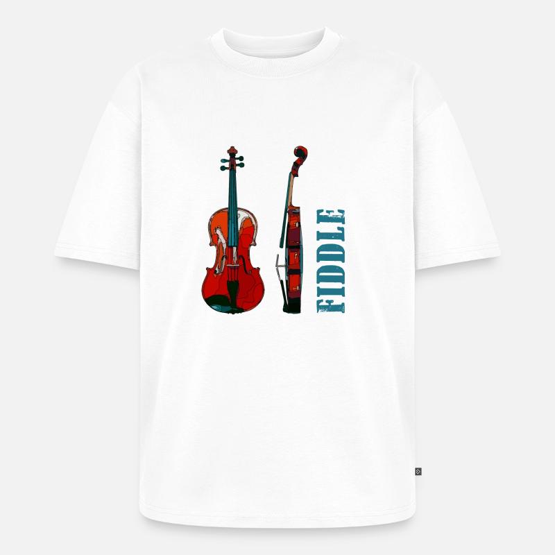 fiddle - Unisex Premium Oversized Bio T-Shirt - Weiß