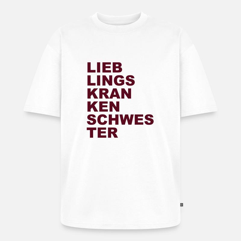 Lieblingskrankenschwester - Unisex Premium Oversized Bio T-Shirt - Weiß