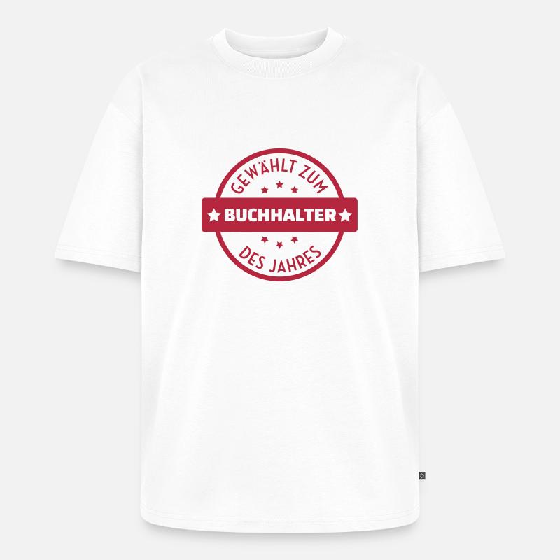 comptable / comptabilité / compter / chiffre - T-shirt Premium bio oversize Unisexe - blanc
