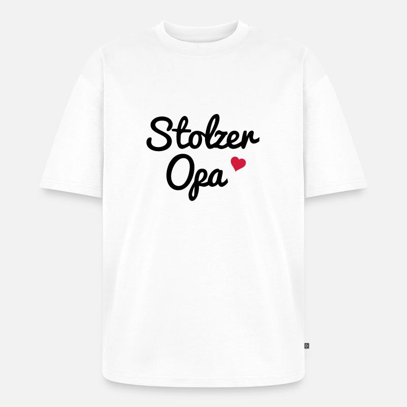 Stolzer Opa - Unisex Premium Oversized Bio T-Shirt - Weiß