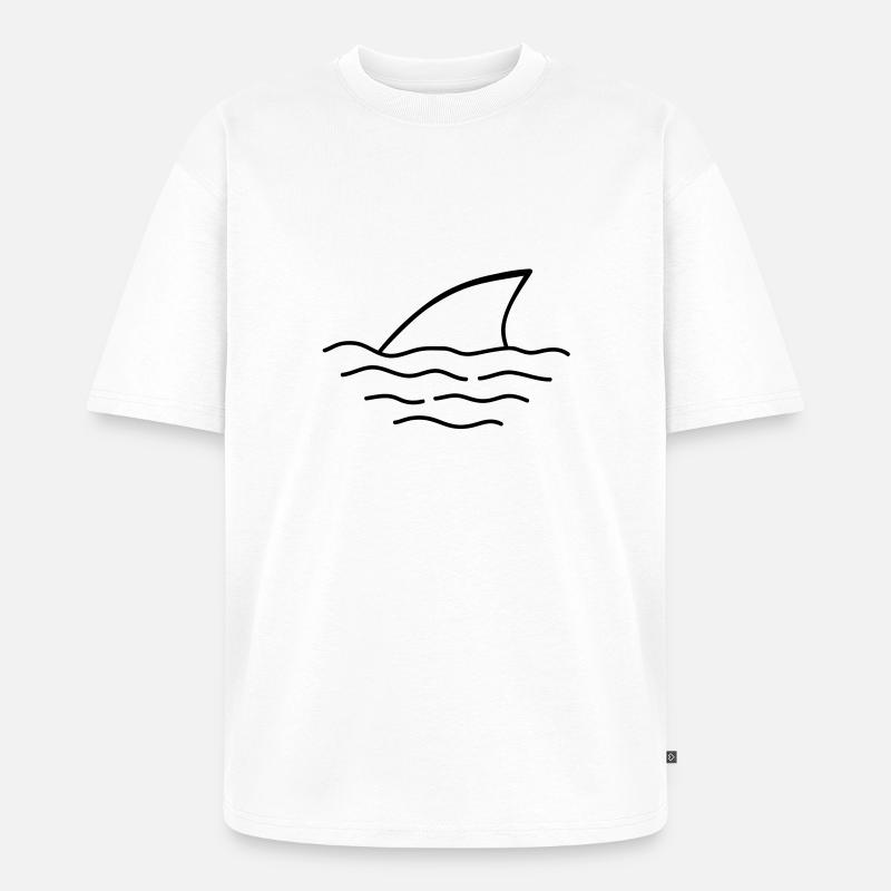shark - Unisex Premium Oversized Bio T-Shirt - Weiß