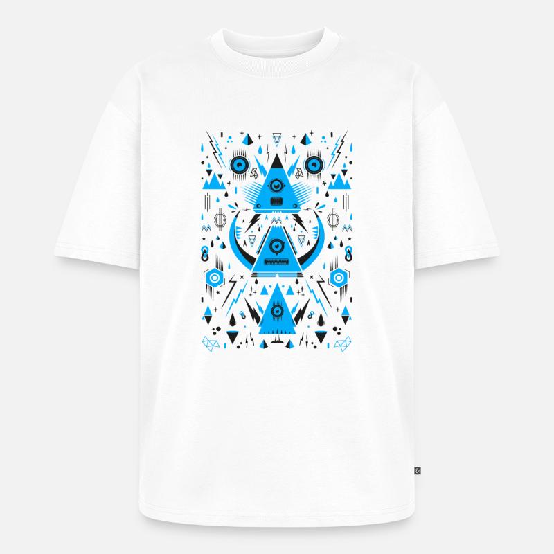 Abstract Triangle Transformation - T-shirt Premium bio oversize Unisexe - blanc