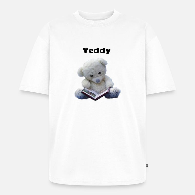 Teddy - Unisex Premium Oversized Bio T-Shirt - Weiß