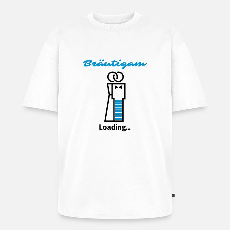Bräutigam Loading... - Unisex Premium Oversized Bio T-Shirt - Weiß
