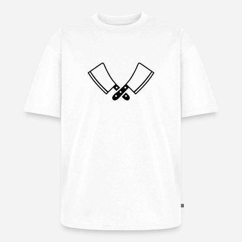 Messer - Unisex Premium Oversized Bio T-Shirt - Weiß