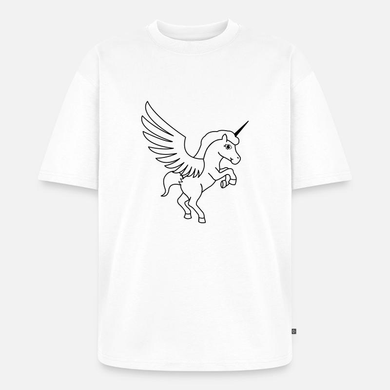 einhorn_maerchen_01 - T-shirt Premium bio oversize Unisexe - blanc
