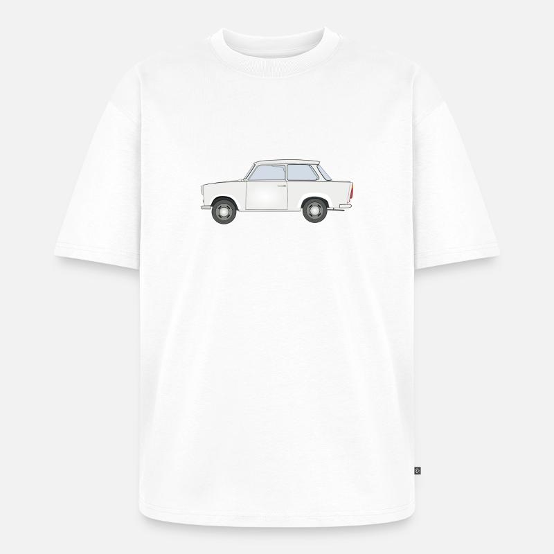 Trabbi Ostalgie Design - Unisex Premium Oversized Bio T-Shirt - Weiß