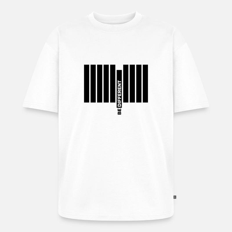 Be Different - T-shirt Premium bio oversize Unisexe - blanc