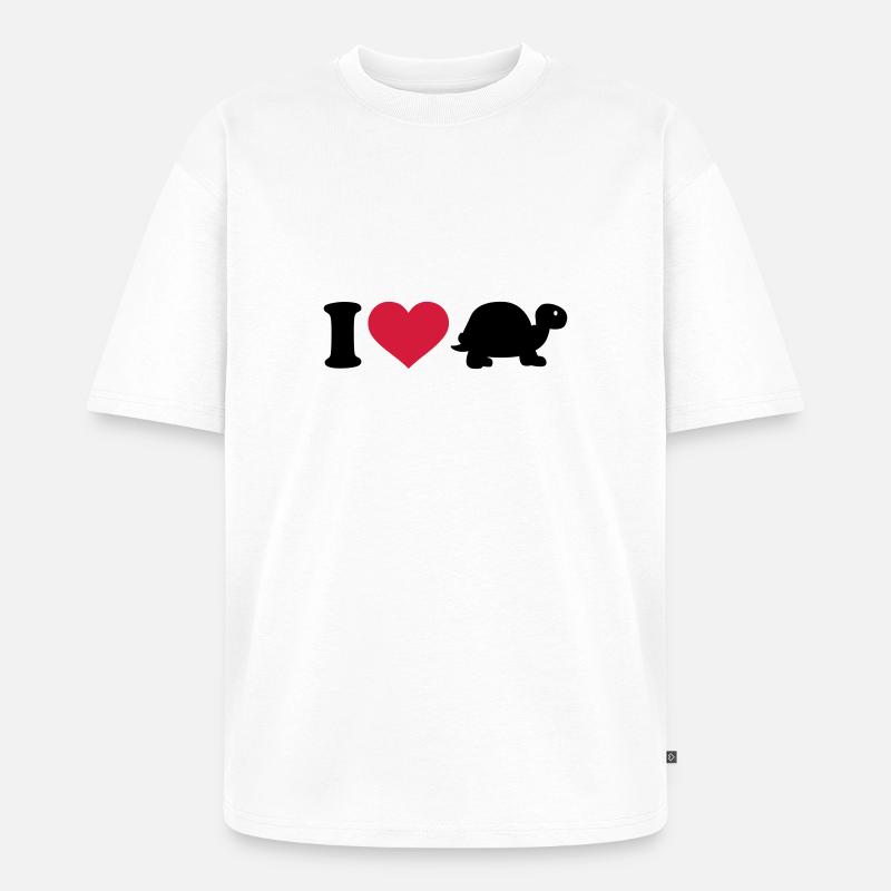Schildkröte - Unisex Premium Oversized Bio T-Shirt - Weiß