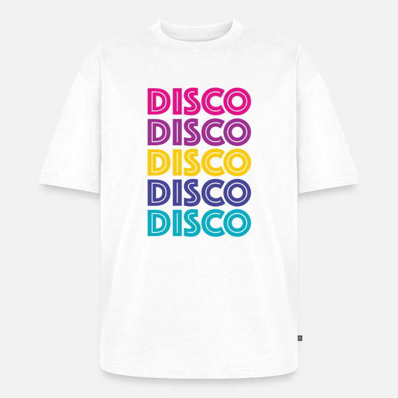 Disco Disco Disco - Unisex Premium Oversized Bio T-Shirt - Weiß
