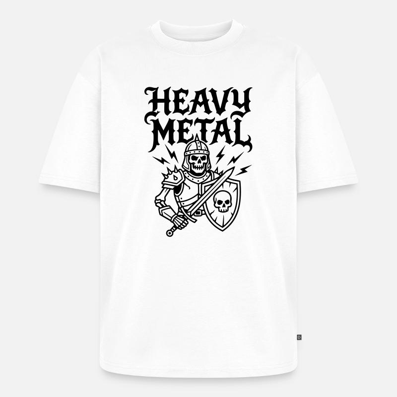 Schwermetall - Unisex Premium Oversized Bio T-Shirt - Weiß