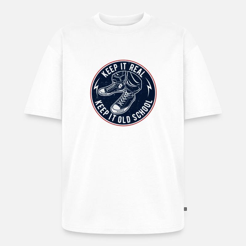Keep It Oldschool - Unisex Premium Oversized Bio T-Shirt - Weiß