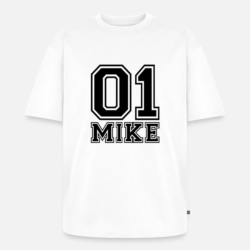 Mike - Name - Unisex Premium Oversized Bio T-Shirt - Weiß