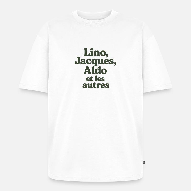 Abenteuer ist Abenteuer. Lino, Jacques - Unisex Premium Oversized Bio T-Shirt - Weiß