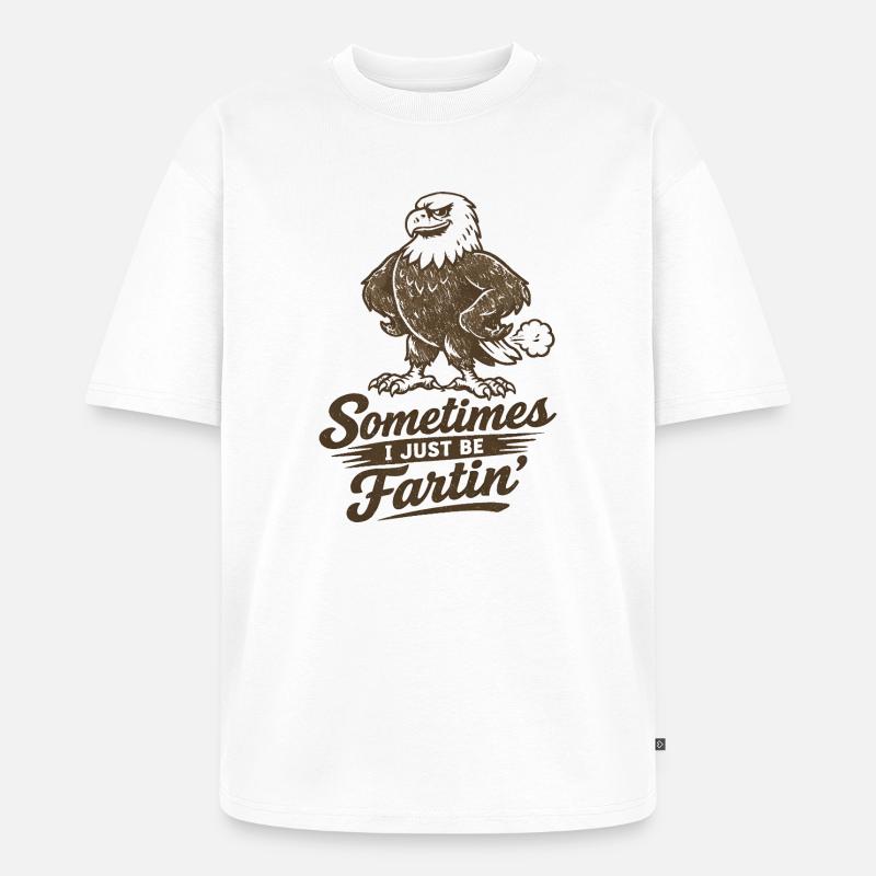 Manchmal furze ich einfach nur. - Unisex Premium Oversized Bio T-Shirt - Weiß