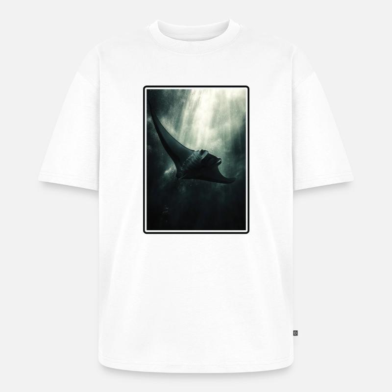 Rochen Mantarochen - Unisex Premium Oversized Bio T-Shirt - Weiß