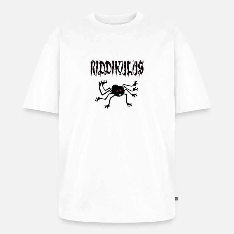 Spinne mit Rollschuhen - Unisex Premium Oversized Bio T-Shirt - Weiß