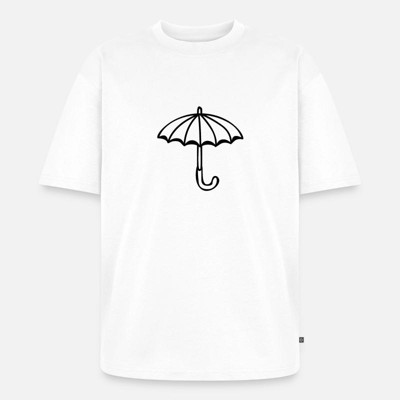 Regenschirm - Unisex Premium Oversized Bio T-Shirt - Weiß