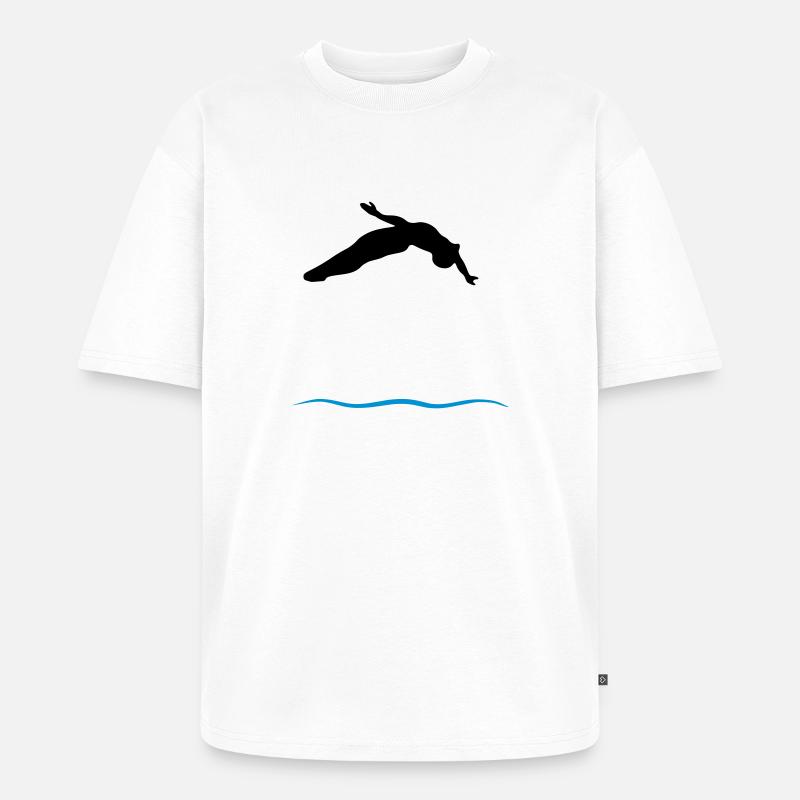Turmspringer - Unisex Premium Oversized Bio T-Shirt - Weiß