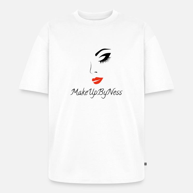 MakeUpByNess - Unisex Premium Oversized Bio T-Shirt - Weiß