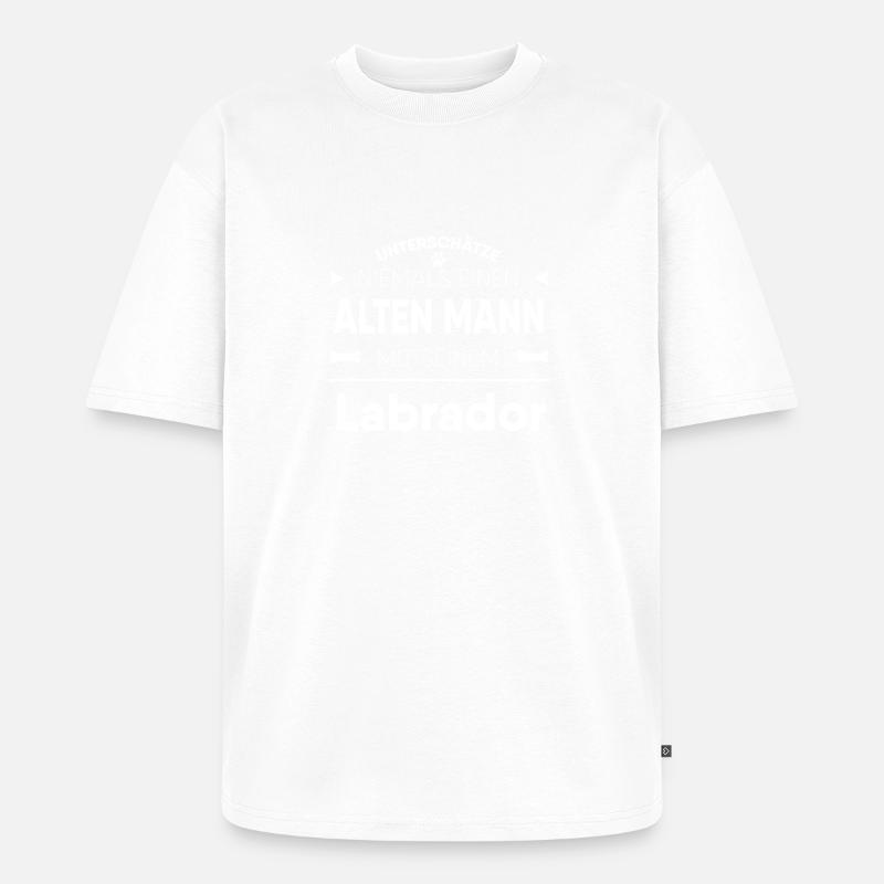 Labrador Geschenk - Unisex Premium Oversized Bio T-Shirt - Weiß
