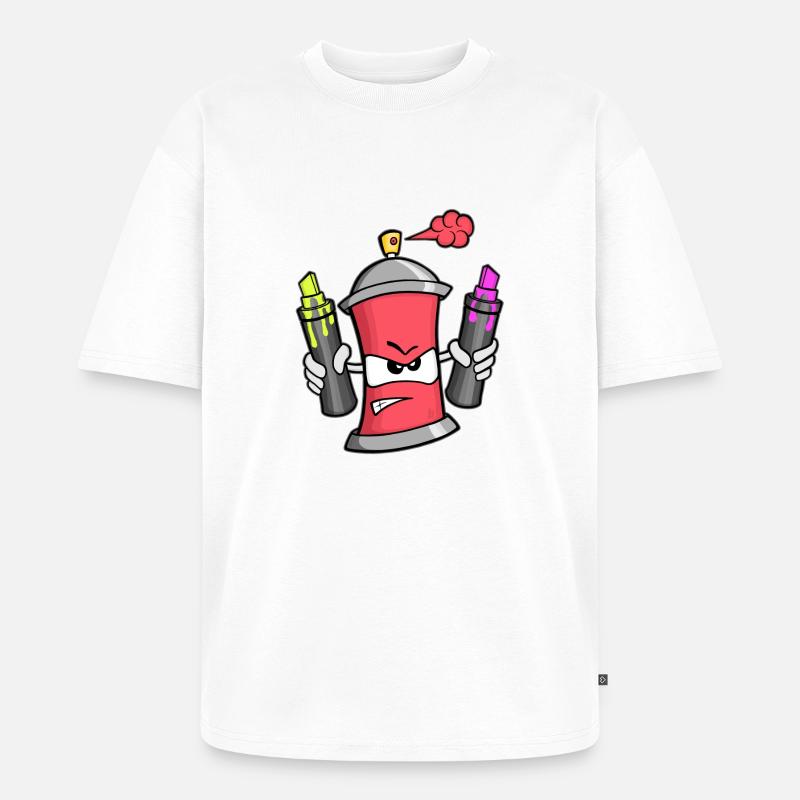 Graffiti Spray Can (red) - Unisex Premium Oversized Bio T-Shirt - Weiß
