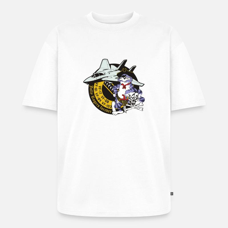 Tomcat - Jolly Rogers Forever - Unisex Premium Oversized Bio T-Shirt - Weiß