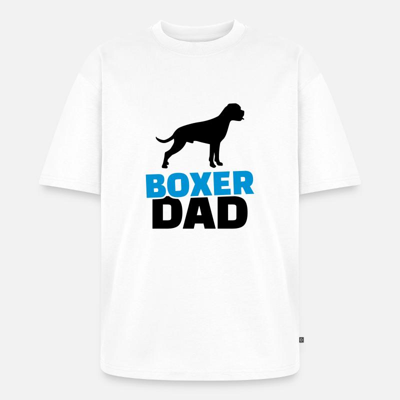 Boxer Dad - T-shirt Premium bio oversize Unisexe - blanc