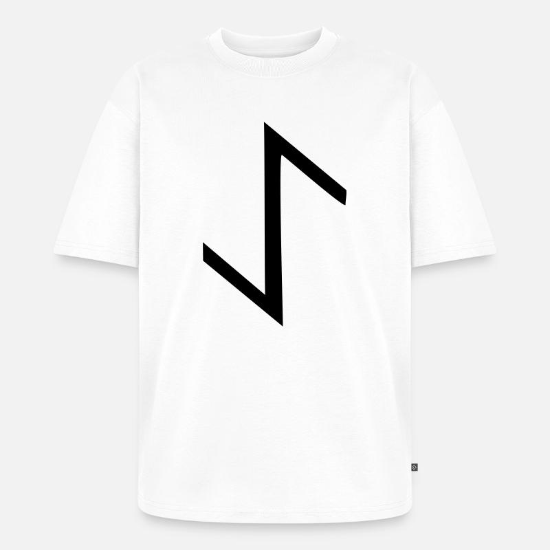 rune eihwaz,eoh - Unisex Premium Oversized Bio T-Shirt - Weiß