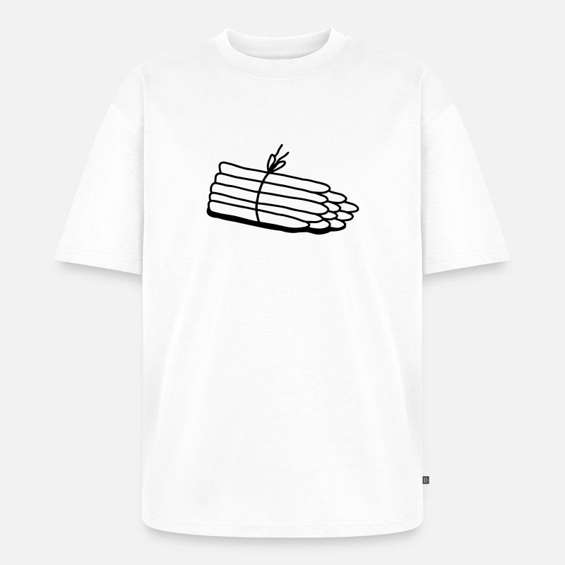 Spargel - Stangenspargel - Unisex Premium Oversized Bio T-Shirt - Weiß