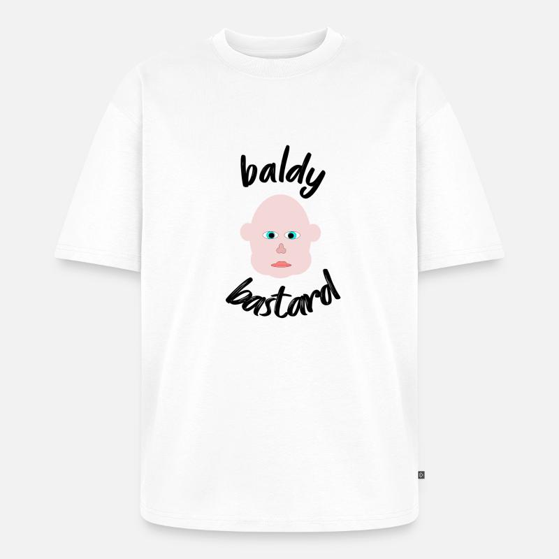 baldy Bastard - Unisex Premium Oversized Bio T-Shirt - Weiß