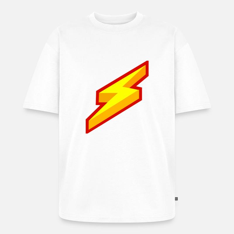 Blitz Comic Symbol - Unisex Premium Oversized Bio T-Shirt - Weiß
