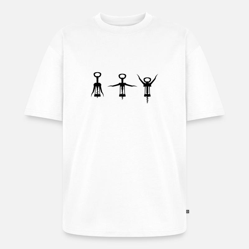 Ich bin Bodybuilder (Ohne Text) - Unisex Premium Oversized Bio T-Shirt - Weiß