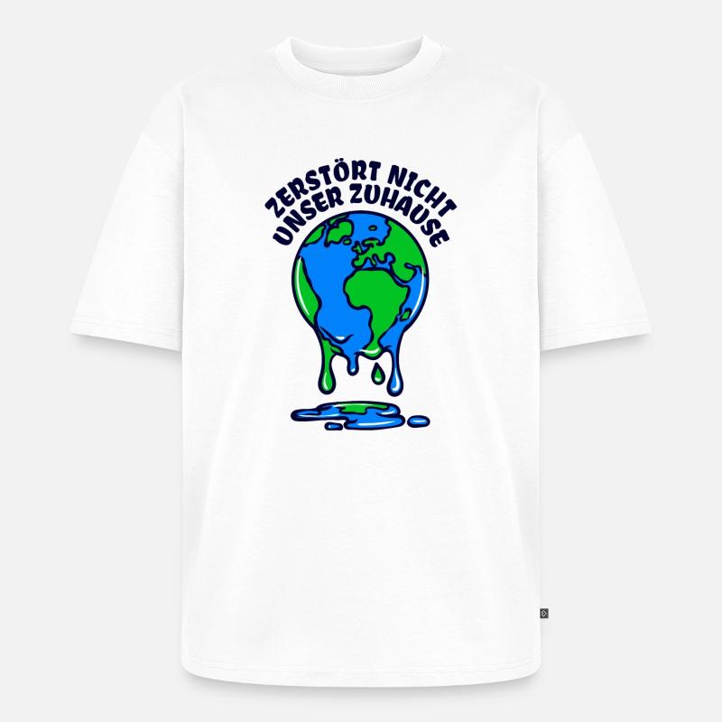 Umwelt Mutter Erde Umweltschutz Statement - Unisex Premium Oversized Bio T-Shirt - Weiß