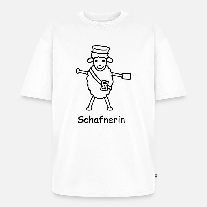 TIB_Schaf-nerin - Unisex Premium Oversized Bio T-Shirt - Weiß
