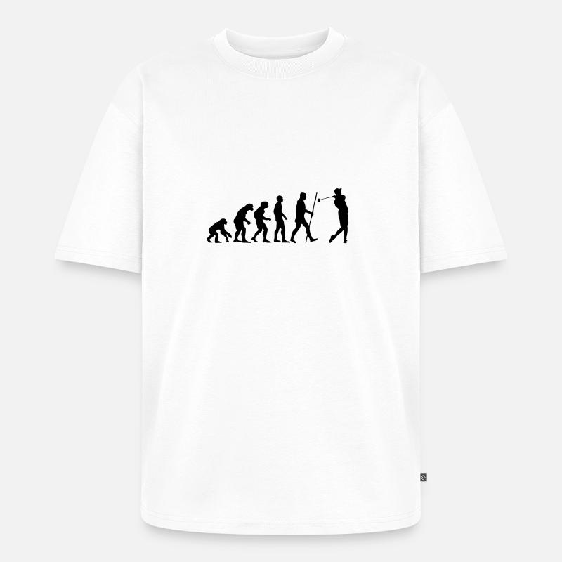 Evolution Golf comme un cadeau - T-shirt Premium bio oversize Unisexe - blanc